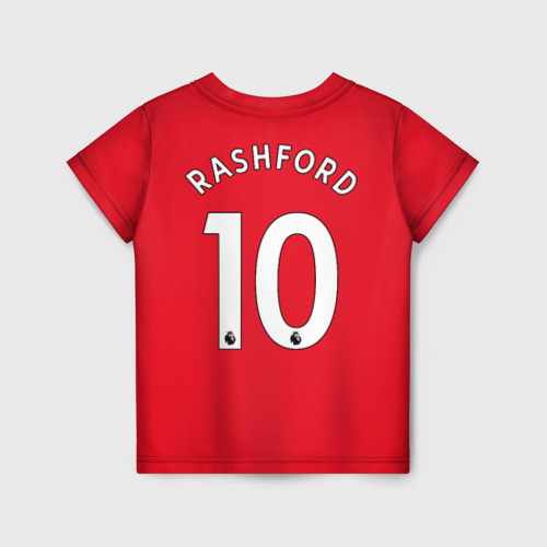 Детская футболка с принтом Rashford Манчестер Юнайтед форма 2022-2023, вид сзади №1