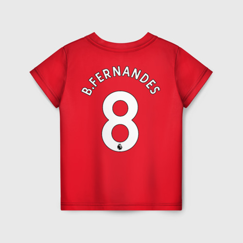 Детская футболка с принтом Бруно Фернандеш Манчестер Юнайтед форма 2022-2023, вид сзади №1