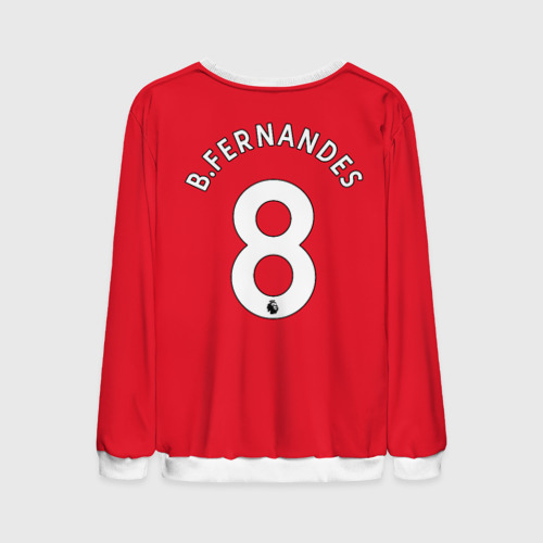 Мужской свитшот 3D Бруно Фернандеш Манчестер Юнайтед форма 2022-2023, цвет белый - фото 2