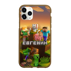 Чехол для iPhone 11 Pro Max матовый Евгений Minecraft