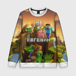 Детский свитшот 3D Евгений Minecraft