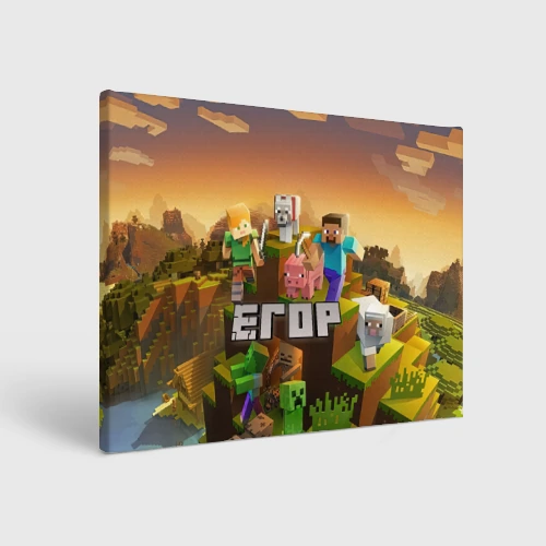 Холст прямоугольный Егор Minecraft