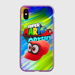 Чехол для iPhone XS Max матовый Super Mario Odyssey - Nintendo - Бейсболка
