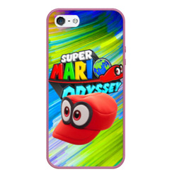 Чехол для iPhone 5/5S матовый Super Mario Odyssey - Nintendo - Бейсболка