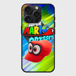 Чехол силиконовый для Apple iPhone 15 Pro матовый Super Mario Odyssey - Nintendo - Бейсболка