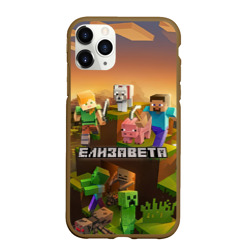 Чехол для iPhone 11 Pro Max матовый Елизавета Minecraft