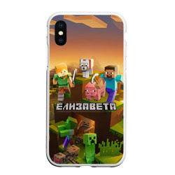 Чехол для iPhone XS Max матовый Елизавета Minecraft