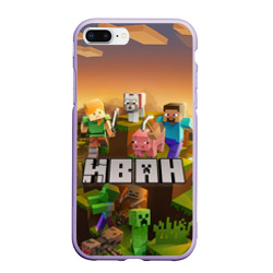 Чехол для iPhone 7Plus/8 Plus матовый Иван Minecraft