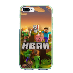 Чехол для iPhone 7Plus/8 Plus матовый Иван Minecraft