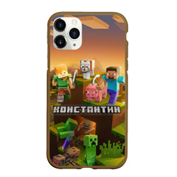 Чехол для iPhone 11 Pro Max матовый Константин Minecraft