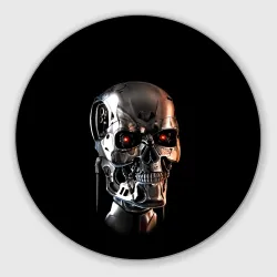 Круглый коврик для мышки Терминатор: модель T800