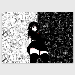 Поздравительная открытка Девочка аниме - dead inside