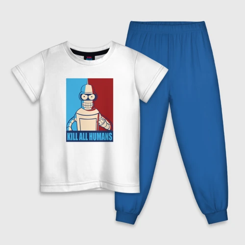 Детская пижама с белой футболкой Bender Futurama