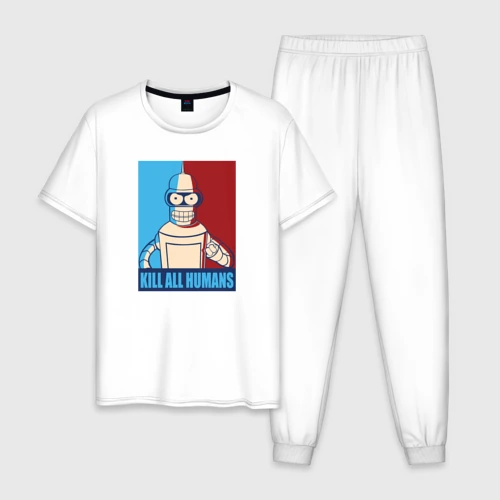 Мужская пижама хлопок Bender Futurama