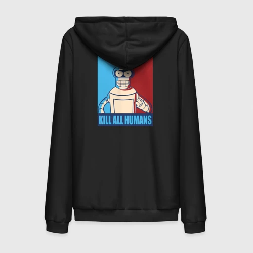 Мужская толстовка на молнии хлопок Bender Futurama