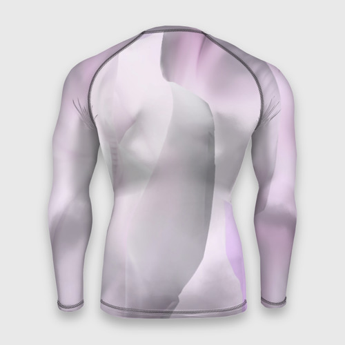 Мужской рашгард 3D с принтом Розовый абстрактный бархат, вид сзади #1
