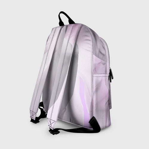 Рюкзак 3D с принтом Розовый абстрактный бархат, вид сзади #1