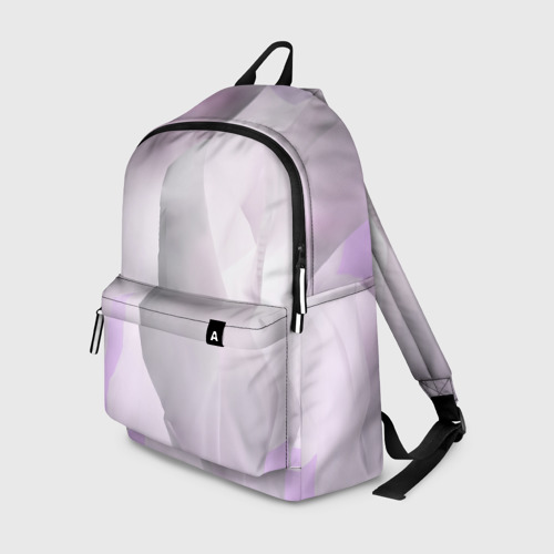 Рюкзак 3D с принтом Розовый абстрактный бархат, вид спереди #2