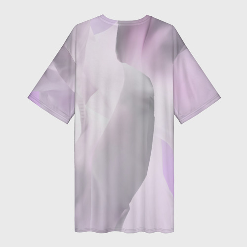 Платье-футболка 3D Розовый абстрактный бархат, цвет 3D печать - фото 2