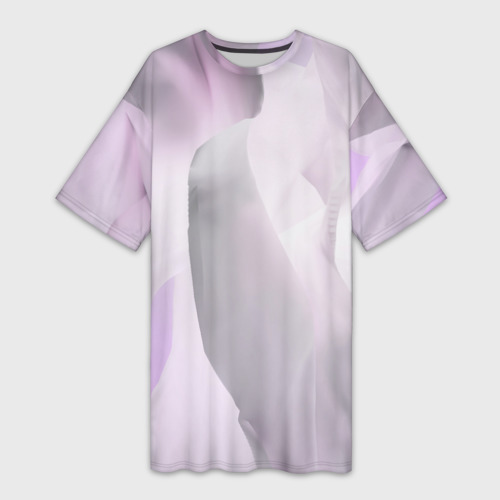 Платье-футболка 3D Розовый абстрактный бархат, цвет 3D печать