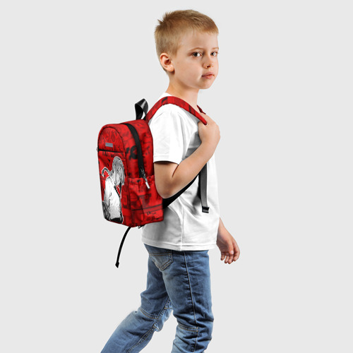Детский рюкзак 3D с принтом Макима - Человек-бензопила - Демон, вид сзади #1
