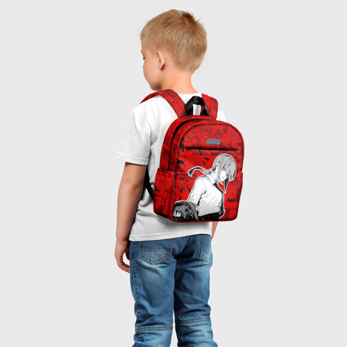 Детский рюкзак 3D с принтом Макима - Человек-бензопила - Демон, фото на моделе #1