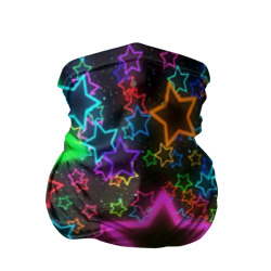 Бандана-труба 3D Большие неоновые звезды