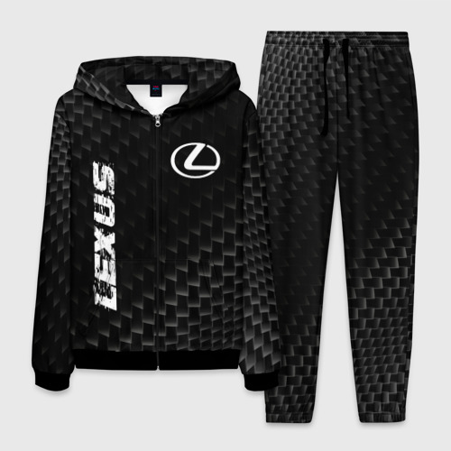 Мужской костюм 3D Lexus карбоновый фон, цвет черный