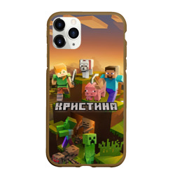 Чехол для iPhone 11 Pro матовый Кристина Minecraft