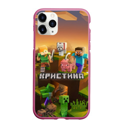 Чехол для iPhone 11 Pro Max матовый Кристина Minecraft