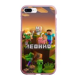 Чехол для iPhone 7Plus/8 Plus матовый Леонид Minecraft