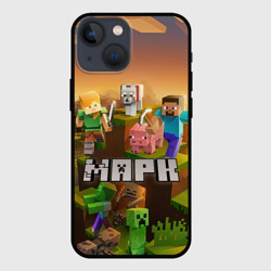 Чехол для iPhone 13 mini Марк Minecraft
