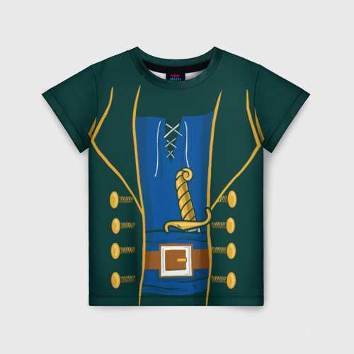 Детская футболка с принтом Костюм Доктора Ливси - Остров Сокровищ, вид спереди №1