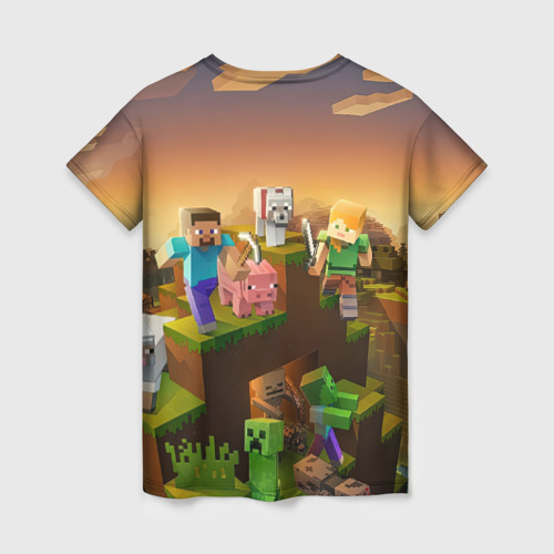 Женская футболка 3D Наталья Minecraft, цвет 3D печать - фото 2