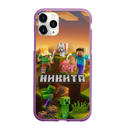 Чехол для iPhone 11 Pro Max матовый Никита Minecraft