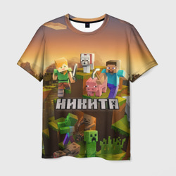 Мужская футболка 3D Никита Minecraft