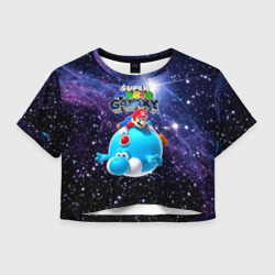 Женская футболка Crop-top 3D Super Mario galaxy - nintendo