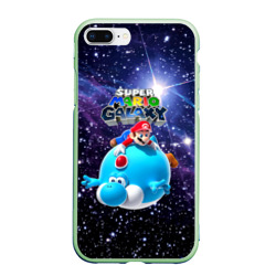 Чехол для iPhone 7Plus/8 Plus матовый Super Mario galaxy - nintendo