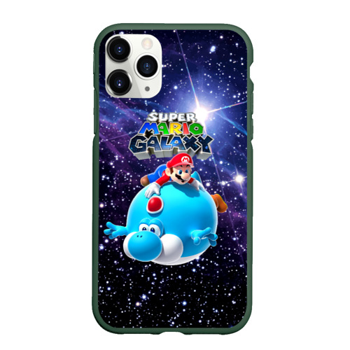 Чехол для iPhone 11 Pro матовый Super Mario galaxy - nintendo, цвет темно-зеленый