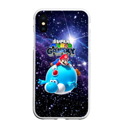 Чехол для iPhone XS Max матовый Super Mario galaxy - nintendo