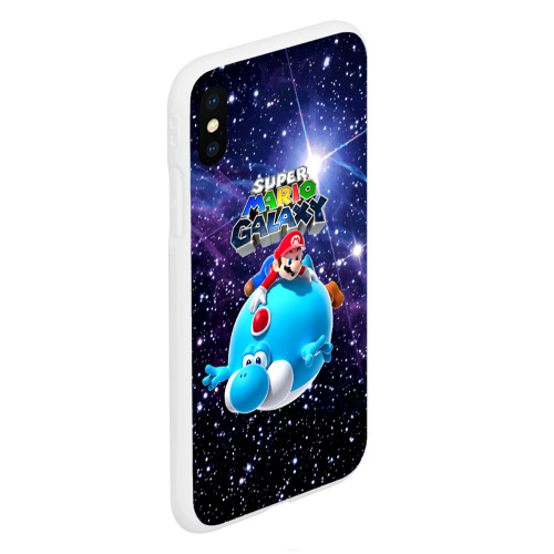 Чехол для iPhone XS Max матовый Super Mario galaxy - nintendo, цвет белый - фото 3