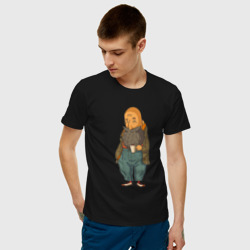 Мужская футболка хлопок Бородач с кружкой кофе - фото 2