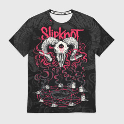 Мужская футболка 3D Slipknot - goat skull