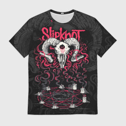 Мужская футболка 3D Slipknot - goat skull