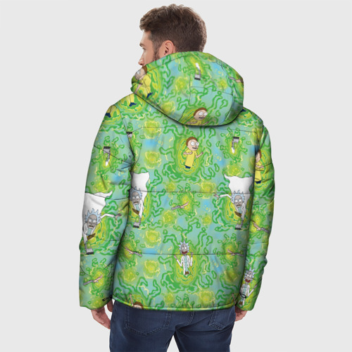 Мужская зимняя куртка 3D Portal Rick and Morty, цвет черный - фото 4