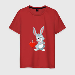 Мужская футболка хлопок Влюблённый кролик