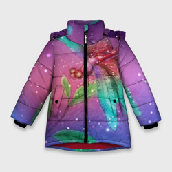 Зимняя куртка для девочек 3D Волшебная стрекоза