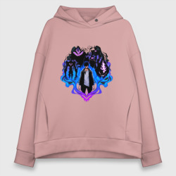 Женское худи Oversize хлопок Сон Джин Ву - Поднятие уровня в одиночку