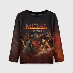Детский лонгслив 3D Полудемон Metal Hellsinger