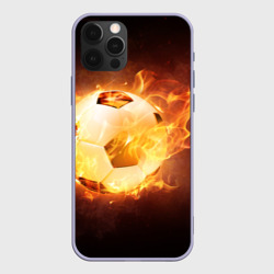 Чехол для iPhone 12 Pro Футбольный мяч огонь